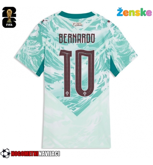 Ženske Nogometnih dresov Portugalska Bernardo Silva #10 Gostujoči SP 2026 Kratki rokavi Ženske Nogometnih dresov Portugalska Bernardo Silva #10 Gostujoči SP 2026 Kratki rokavi